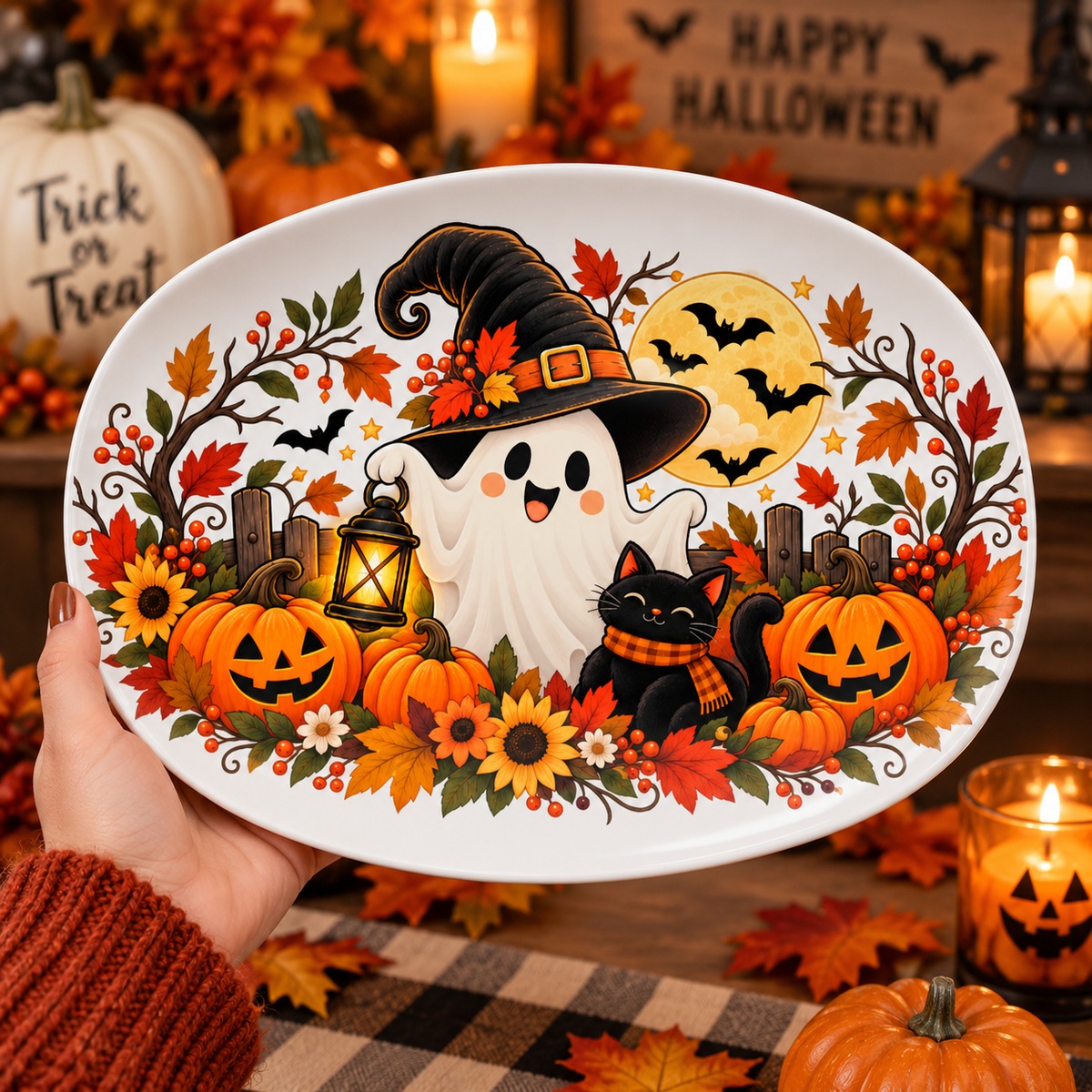 Halloween Haunted House & Ghost Platter
