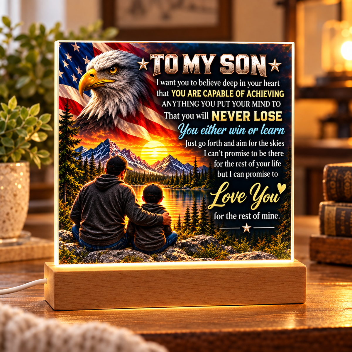 To My Son Eagle Acrylic Plaque / Love You Always