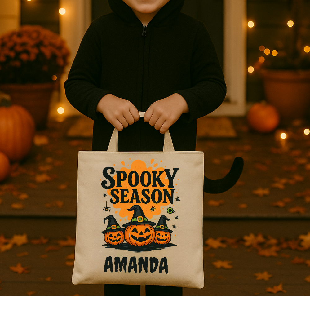 Personalized Halloween Trick-or-Treat Bag  Custom Name Tote