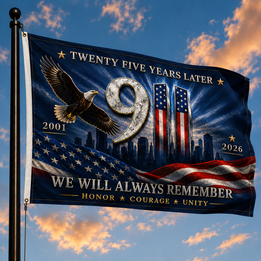 We Will Always Remember 9/11 Memorial Flag