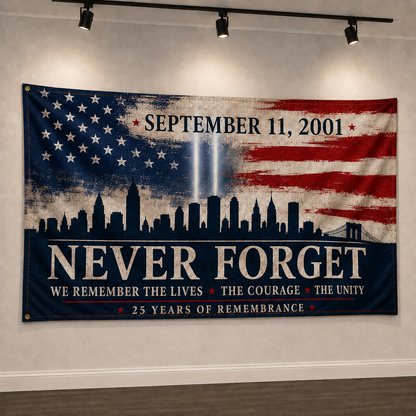 September 11 Never Forget Memorial Flag