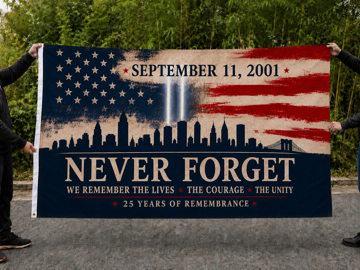 September 11 Never Forget Memorial Flag