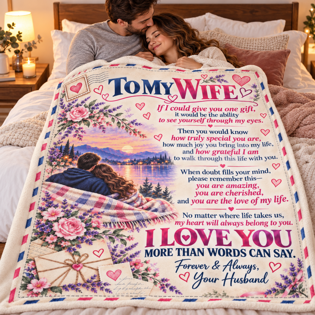 To My Wife Blanket / Romantic Gift for Wife