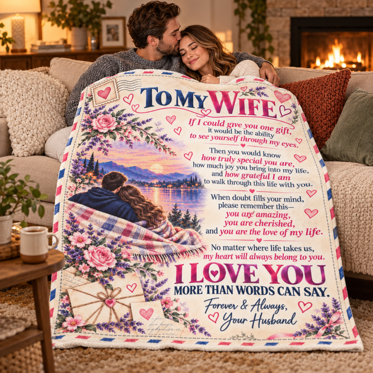 To My Wife Blanket / Romantic Gift for Wife