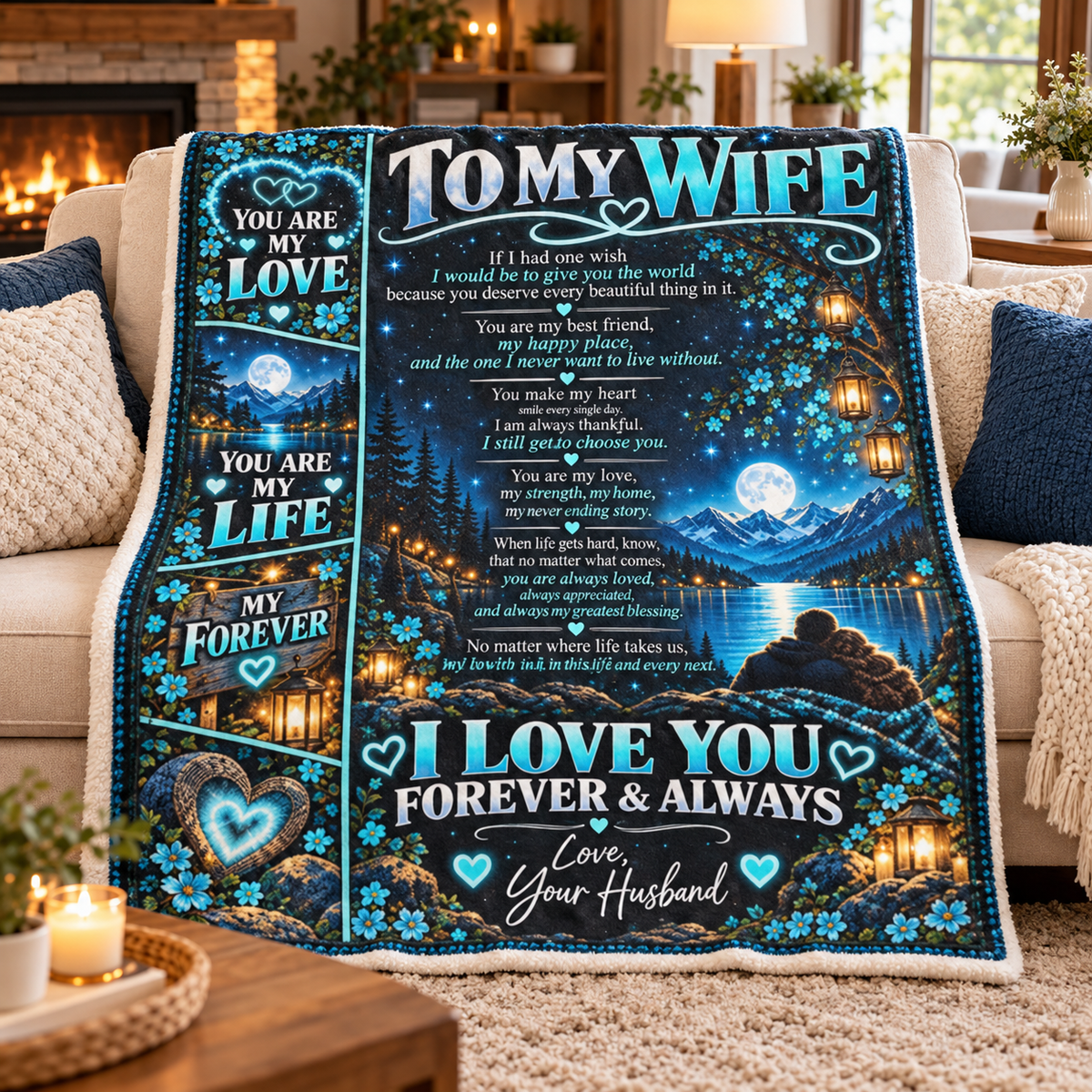 To My Wife | If I Had One Wish Blanket