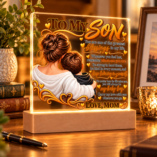 To My Son Acrylic Plaque / Love, Mom ❤️