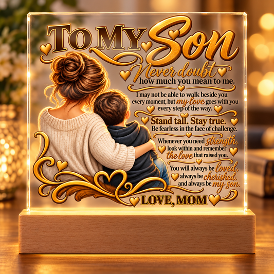 To My Son Inspirational Acrylic / Love, Mom ✨