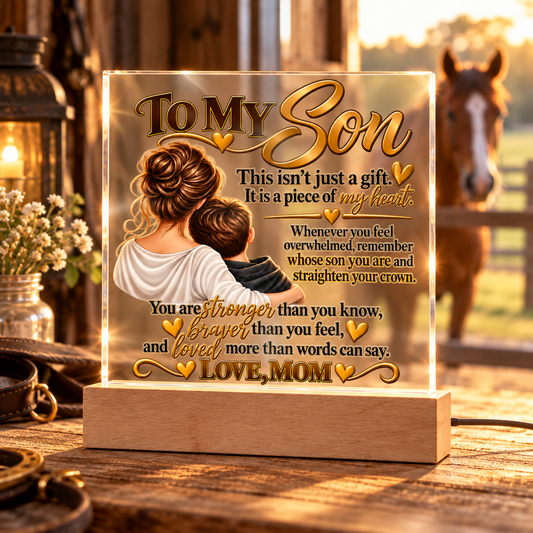 To My Son LED Keepsake / From Mom 💛