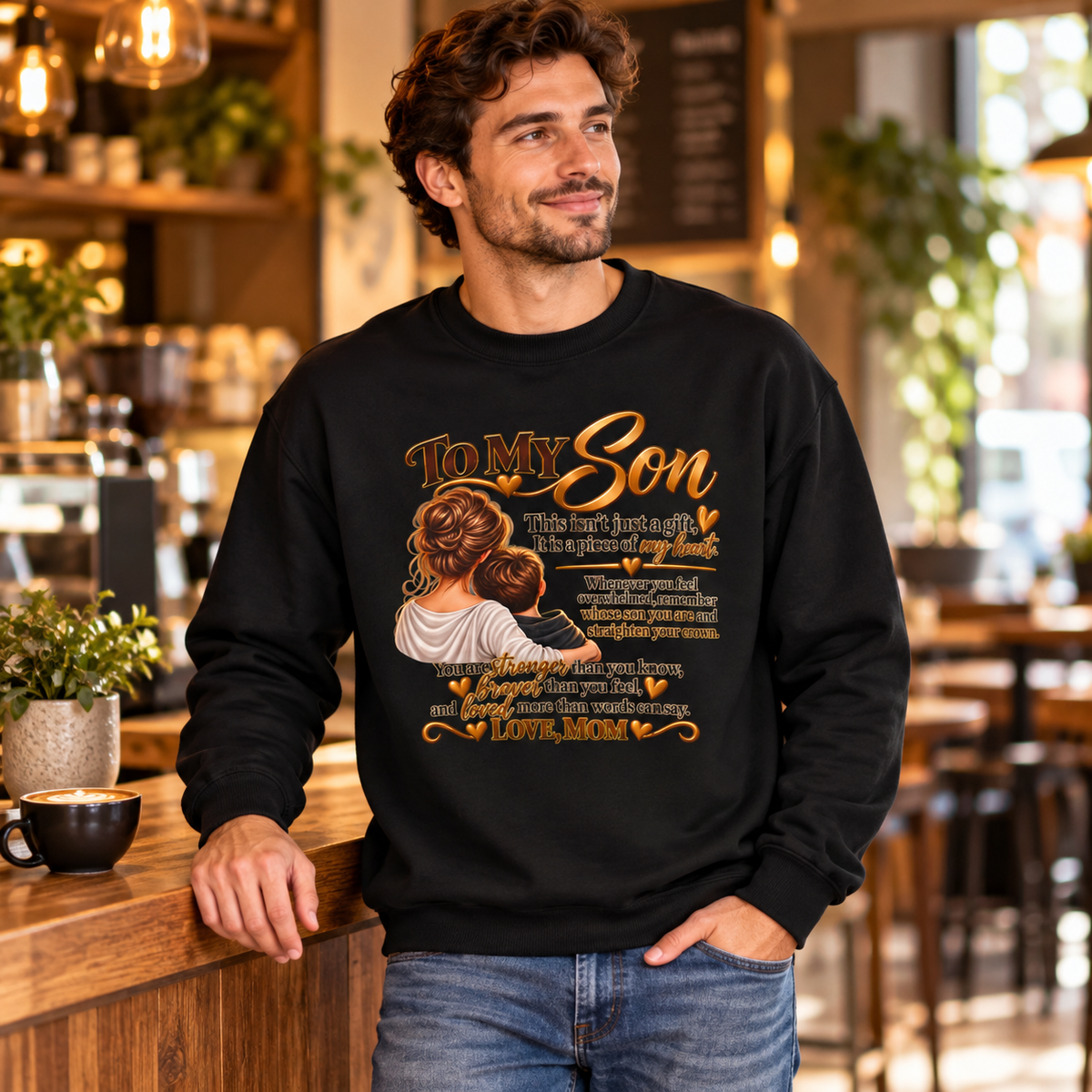 To My Son From Mom / Heavy Blend Crewneck Sweatshirt