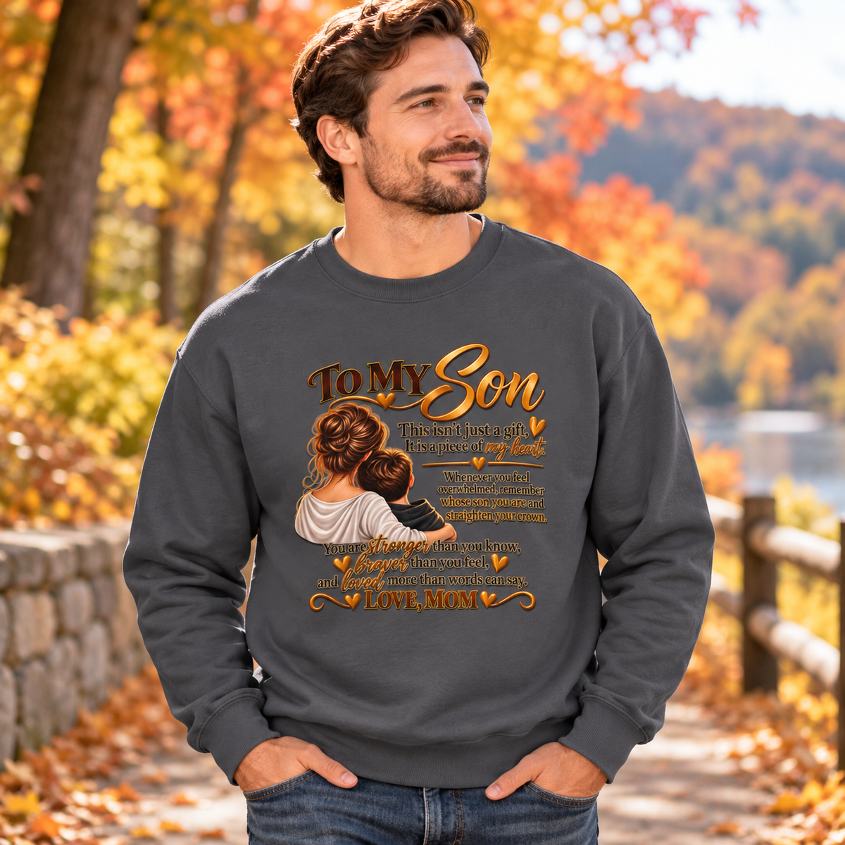 To My Son From Mom / Heavy Blend Crewneck Sweatshirt