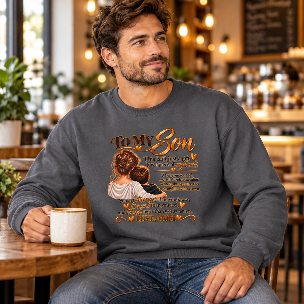 To My Son From Mom / Heavy Blend Crewneck Sweatshirt