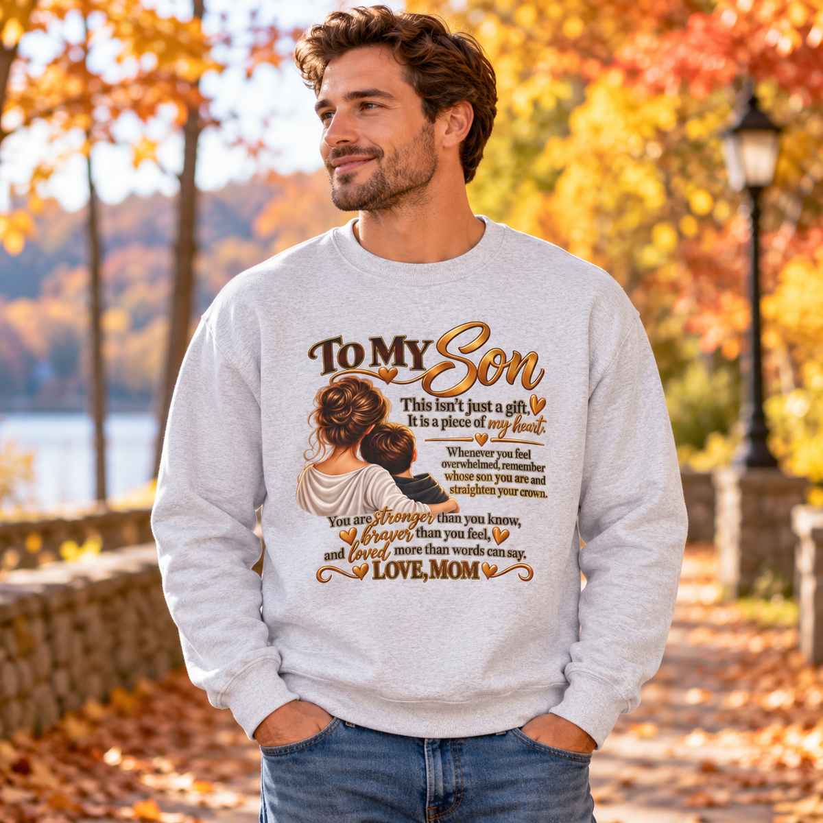 To My Son From Mom / Heavy Blend Crewneck Sweatshirt