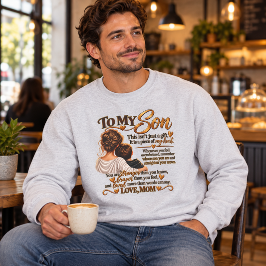 To My Son From Mom / Heavy Blend Crewneck Sweatshirt