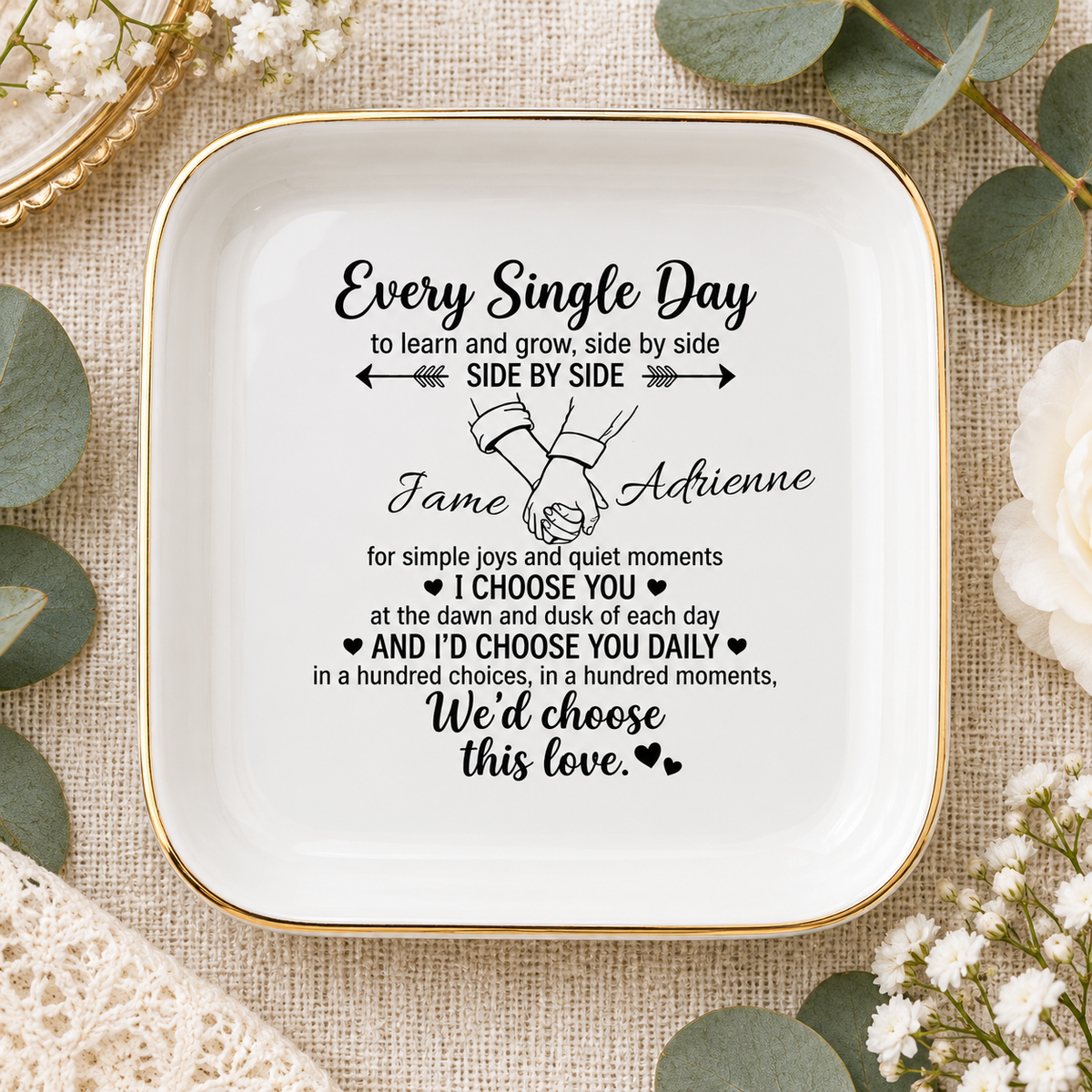 Every Single Day Personalized Jewelry Dish