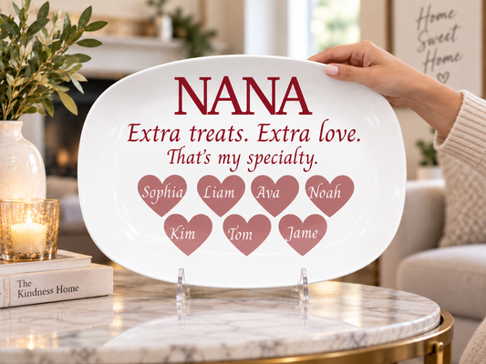 Personalized Nana Platter | Grandkids Names