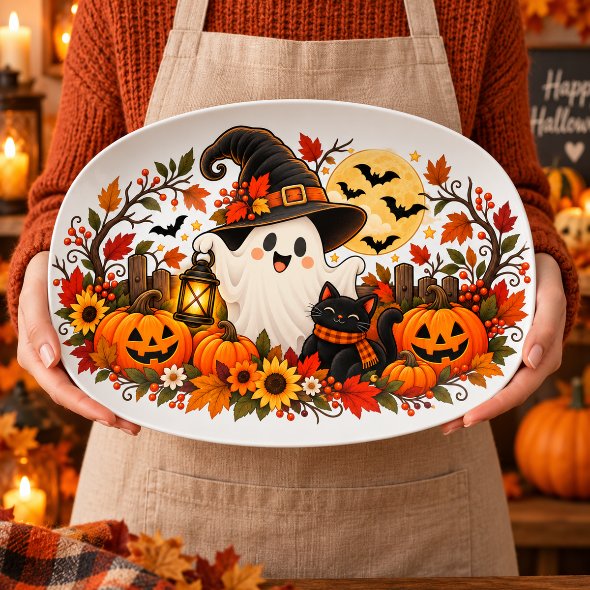 Halloween Haunted House & Ghost Platter
