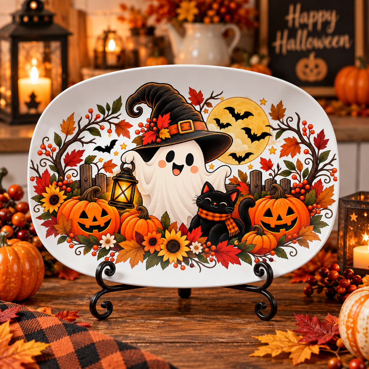 Halloween Haunted House & Ghost Platter