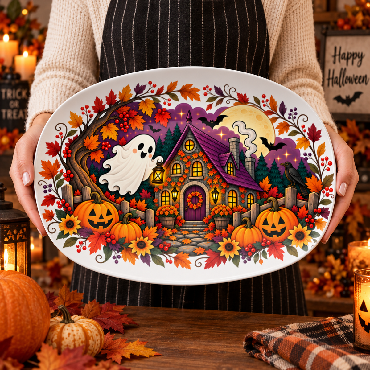 Halloween Haunted House & Ghost Platter