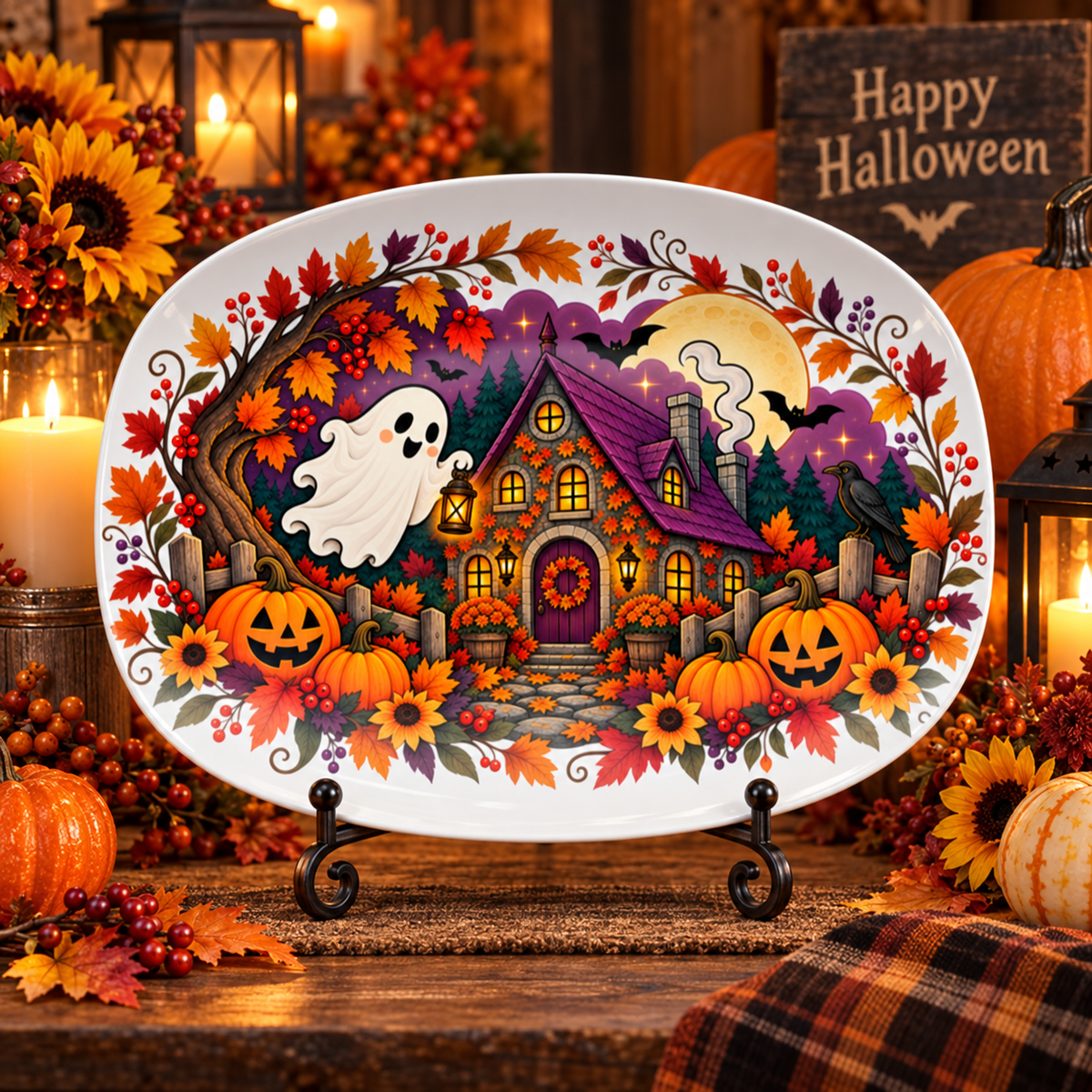 Halloween Haunted House & Ghost Platter
