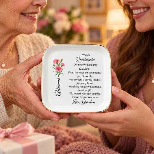 Granddaughter Wedding Jewelry Dish