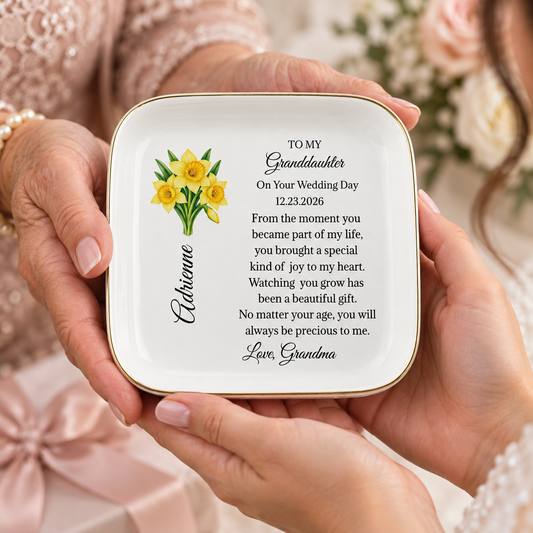 Granddaughter Wedding Day Gift Dish