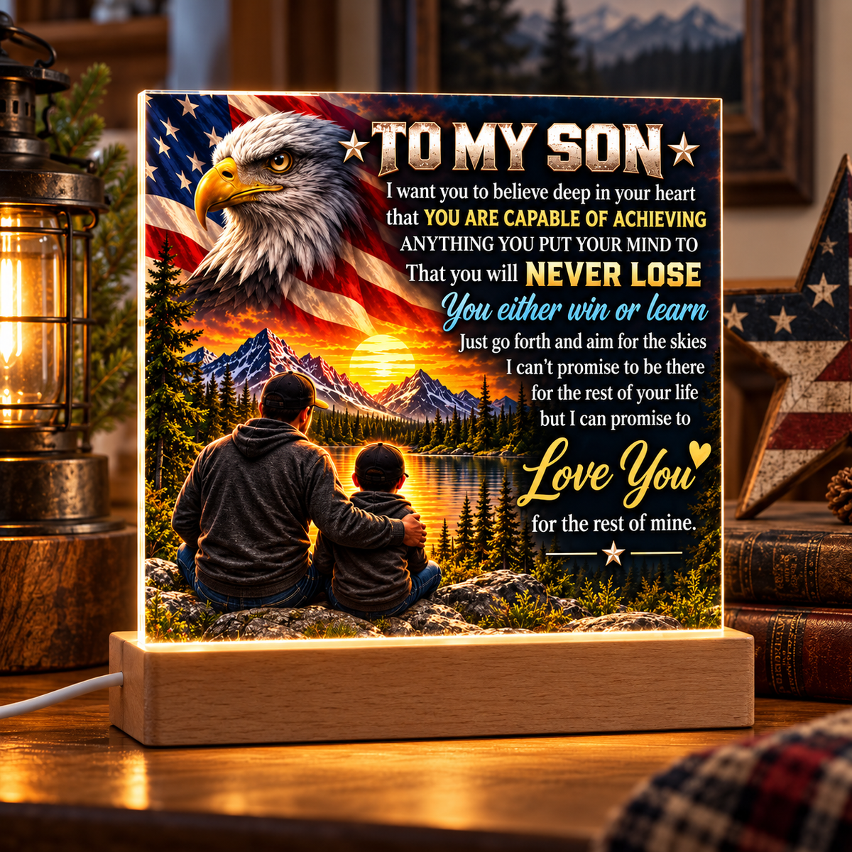 To My Son Eagle Acrylic Plaque / Love You Always