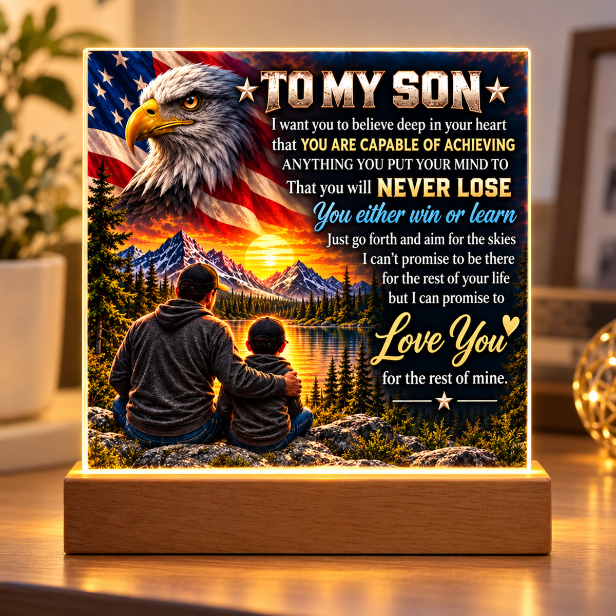 To My Son Eagle Acrylic Plaque / Love You Always