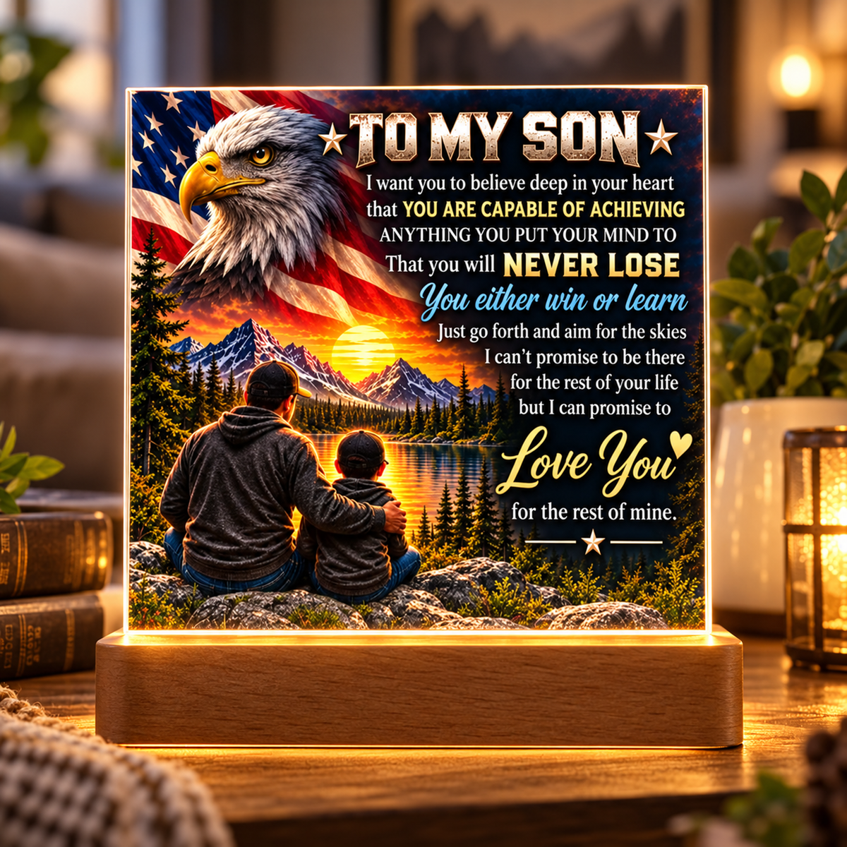 To My Son Eagle Acrylic Plaque / Love You Always