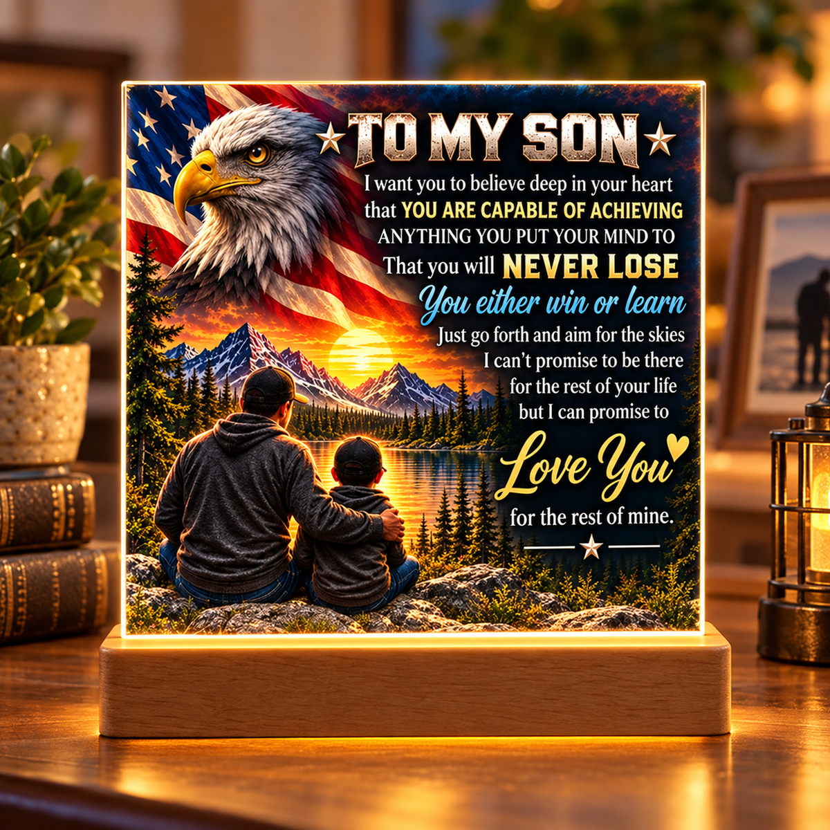 To My Son Eagle Acrylic Plaque / Love You Always