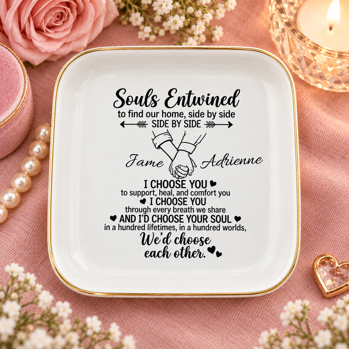 Souls Entwined Personalized Jewelry Dish