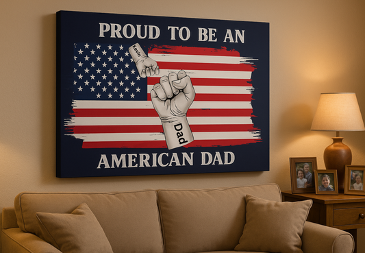 American Dad Fist Bump Canvas