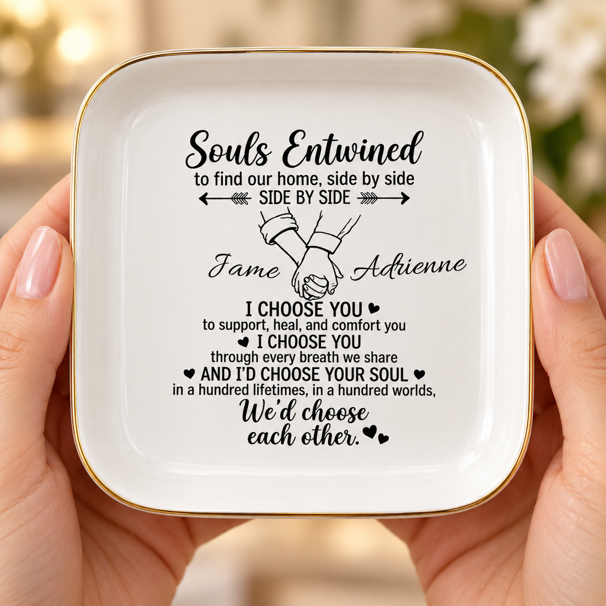 Souls Entwined Personalized Jewelry Dish