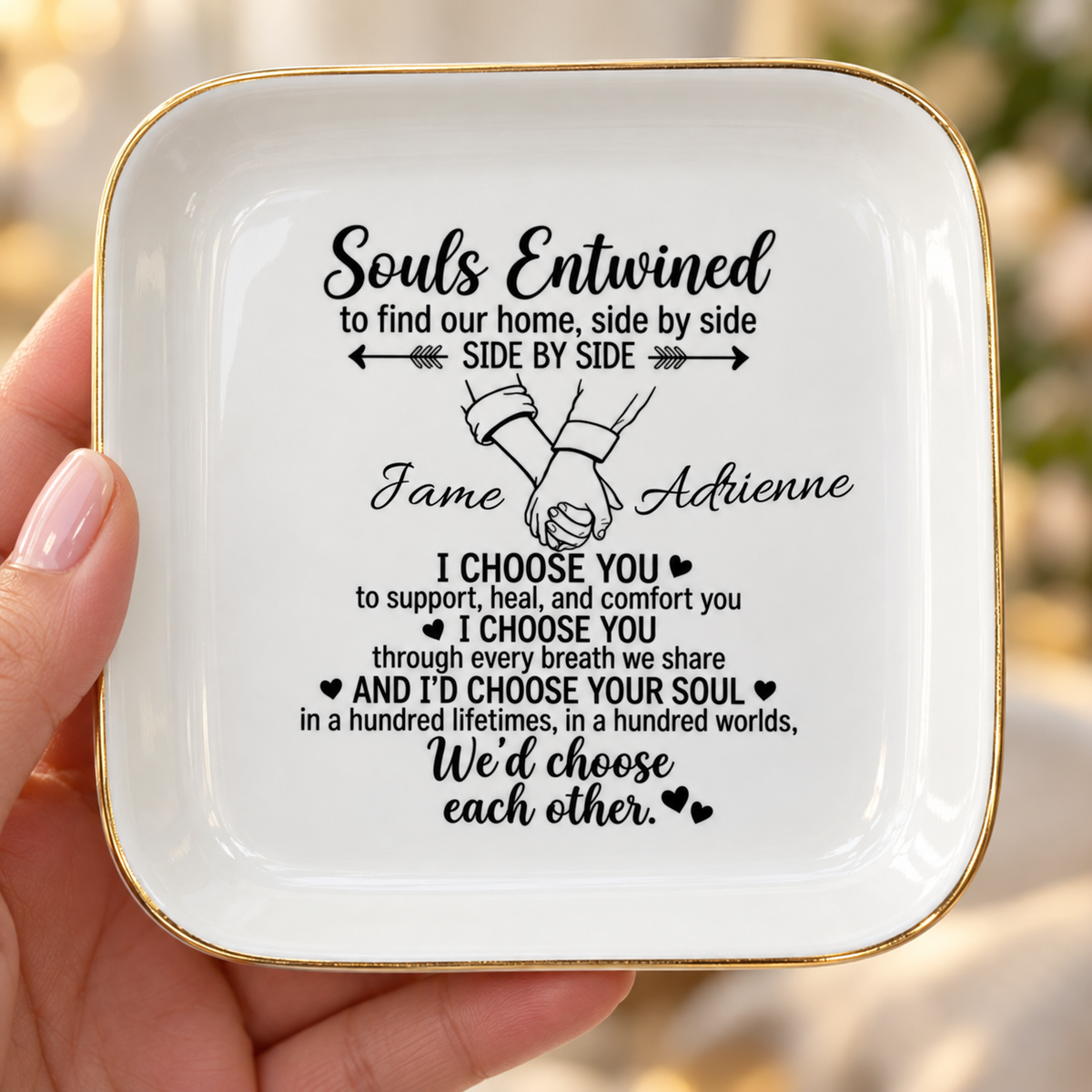 Souls Entwined Personalized Jewelry Dish