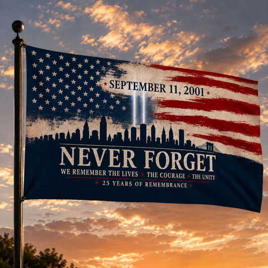 September 11 Never Forget Memorial Flag