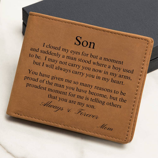 For Son | Graphic Leather Wallet