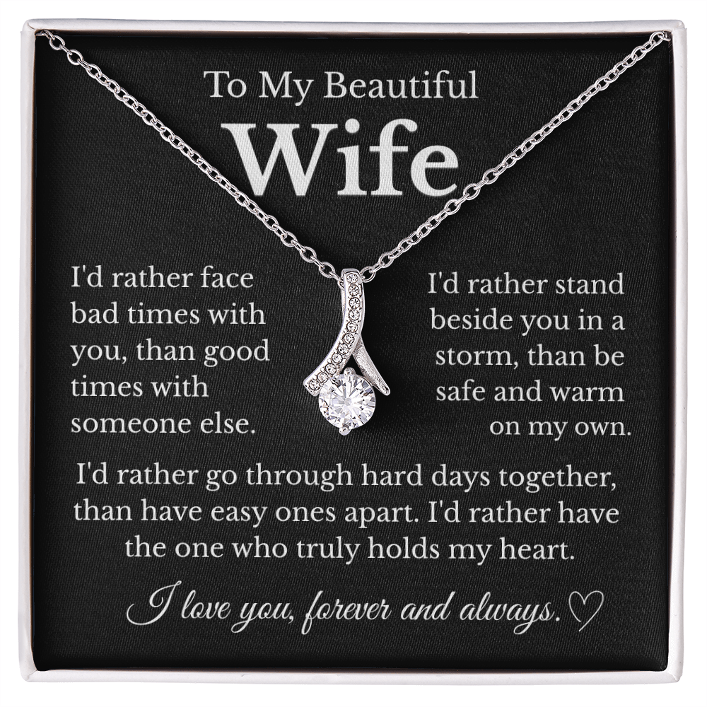 To My Beautiful Wife | Alluring Beauty Necklace