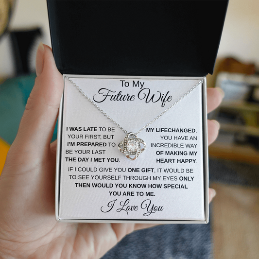 To My Future Wife I LoveKnot Necklace