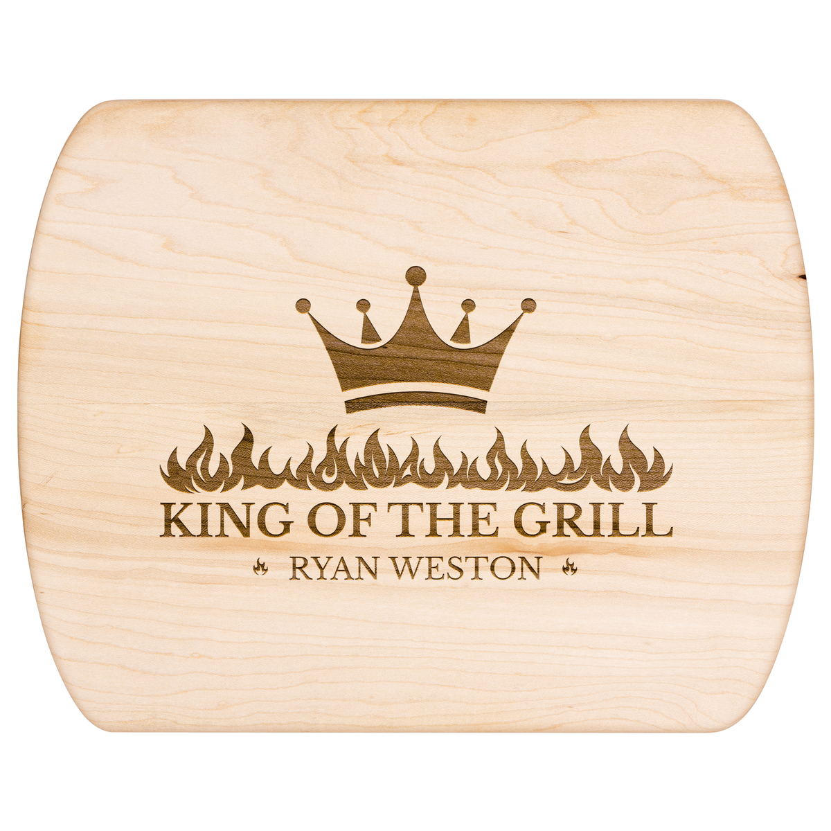 King Of The Grill | Personalized Wooden Cutting Board