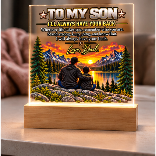 To My Son Acrylic Plaque / I’ll Always Have Your Back